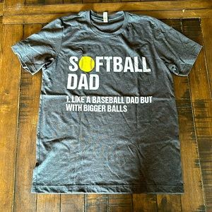 Bella Canvas Grey Softball Dad Tshirt